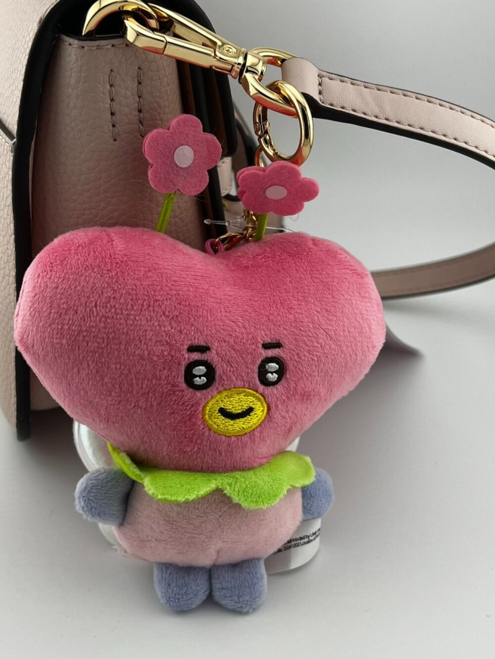 BT21 Tata Plush Keychain Bag Charm Keyring Line Friends BTS Kpop NEW